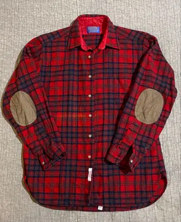 Pendleton 울 레드 체크 셔츠 L