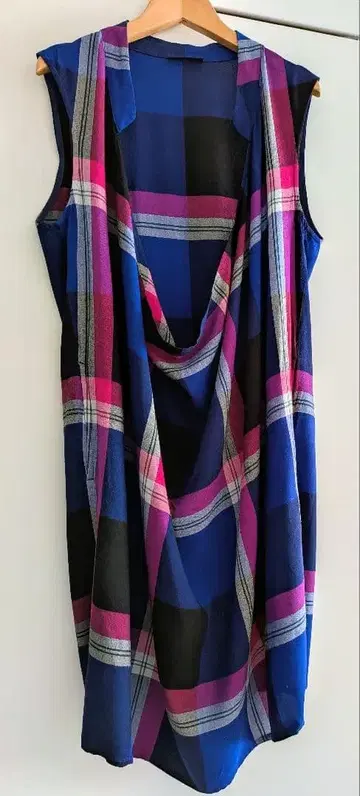 LIMI feu 체크 무늬 슬리브리스 튜닉