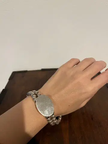 멕시코 실버 925 타원 탑 볼 체인지 팔찌