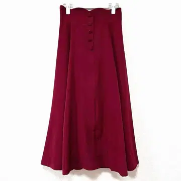 하이웨스트 스캘럽 플레어 스커트