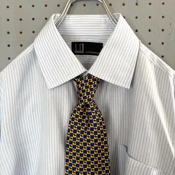 던힐 긴팔 넥타이+와이셔츠 비즈니스 셔츠 커스텀 메이드 스트라이프