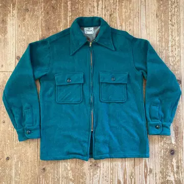필그림 시어스 울 셔츠 자켓 그린 구제 빈티지
