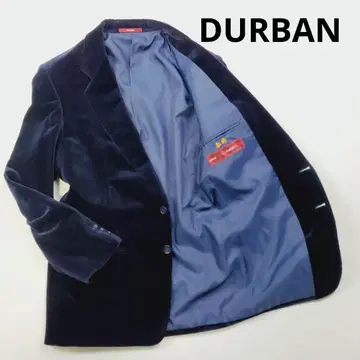 [ DURBAN ] 벨로아 테일러드 자켓 다크 네이비 총 안감 서독일제