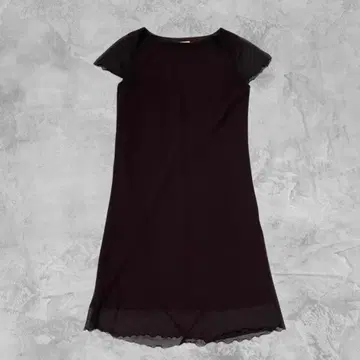 vintage La Plata 쉬폰 소매 원피스 고급 드레스