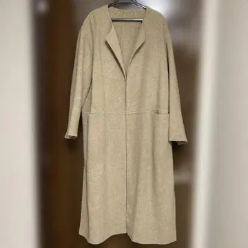 MUSE 베이지 울 롱 코트 38