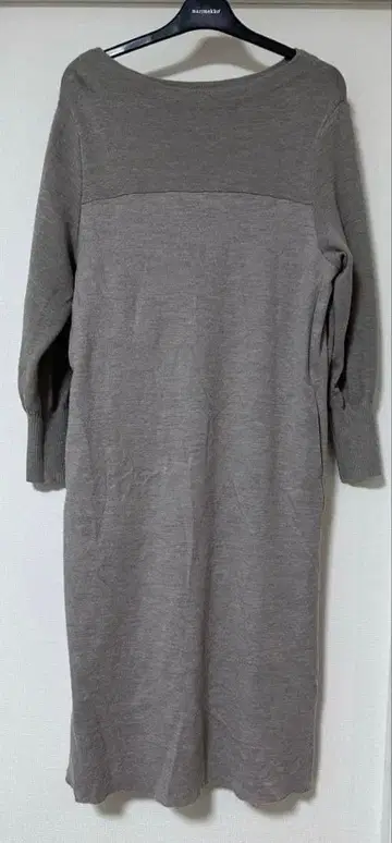 23구 그레이 긴팔 니트 원피스 사이드 포켓 포함 사이즈 46 XXL