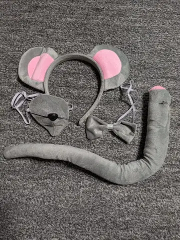 동물 머리띠 세트 (개, 닭, 쥐, 고양이) 총 17개