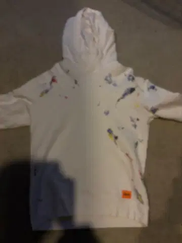 새상품급 ZARA 드로핑 패턴 후드 부착 후드티 사이즈 M 화이트