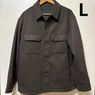 유니클로 오버 셔츠 자켓 L 다크 브라운