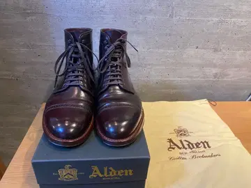 Alden 코도반 캡토 부츠 버건디 N8804H 9D