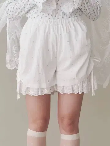 merry jenny flower 레이어드 숏팬츠 핑크