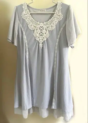 액세스 팜므 반팔 튜닉 M 아이스 블루