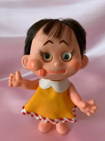 빈티지 인형 러버 인형 초롱눈 여아 쇼와 레트로 키치 소프트 비닐