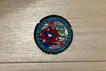 만박 미야쿠미야쿠 x 오사카성 맨홀 핀 배지 핀즈 블루 파랑