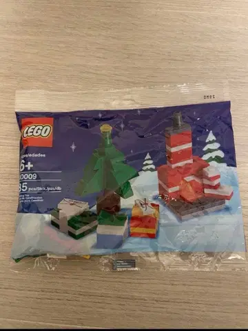 레고 블록 크리스마스 트리 & 벽난로 등 40009