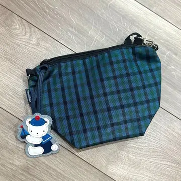 familiar 보트형 미니백 파랑 체크