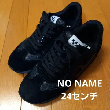 NO NAME 블랙 스웨이드 스니커즈 24cm