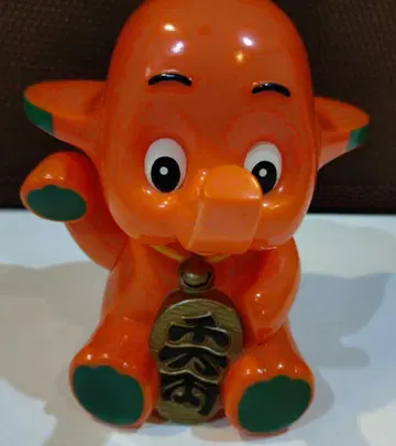 사토짱 천만량 마네키 저금통 사토제약 오렌지 코끼리 저금통 A