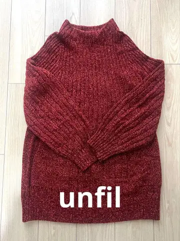 [ 최종 가격 인하 ] unfil 믹스 니트 F 사이즈 빨간색