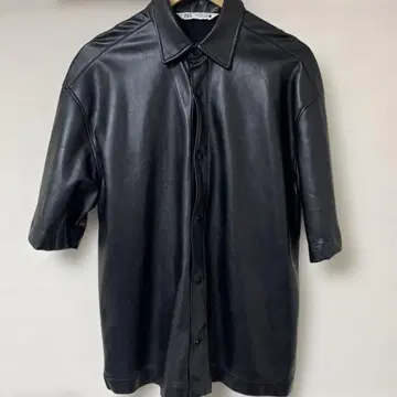 남성용 ZARA USA M 블랙 반팔 중기모