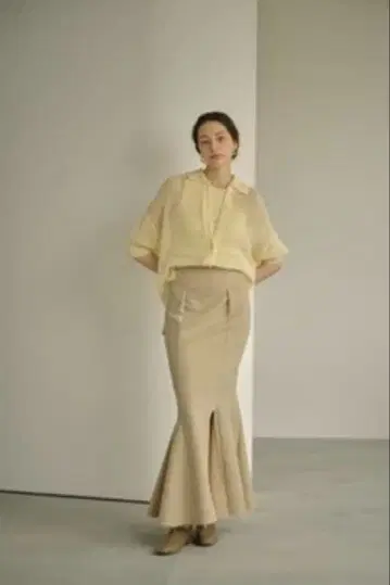 eaphi 딥 슬릿 머메이드 스커트