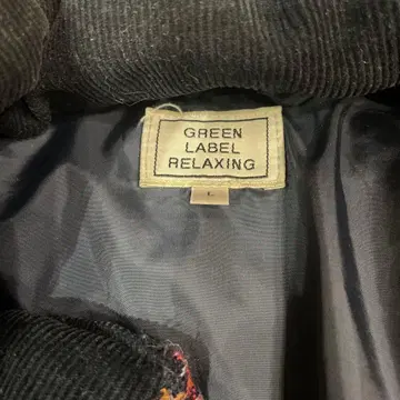 GREEN LABEL RELAXING 체크 무늬 다운 자켓
