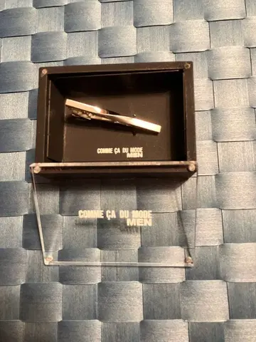 COMME CA DU MODE 실버 넥타이핀 케이스 포함