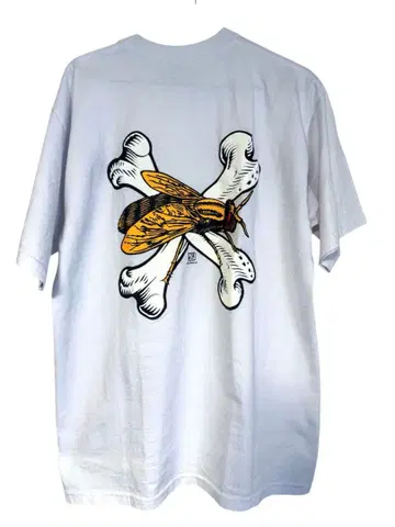 QEE FLY x BONES by VCJ T셔츠 L 발포 프린트