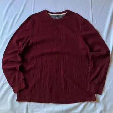 00s 써멀 롱T 와플 원단 그런지 Y2k 앞V 구제 의류 XL 사이즈