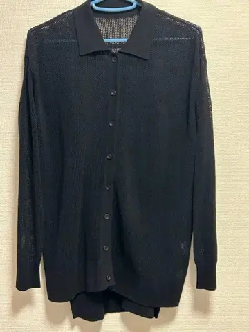 블랙 메쉬 가디건 긴팔