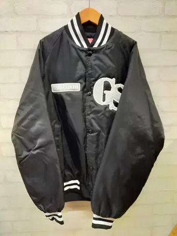 GONZO SURF 바시티 자켓 블랙 나일론