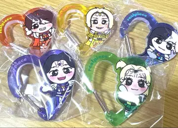 하라주쿠 페스티벌 리얼 피스 아크릴 하트 카라비너