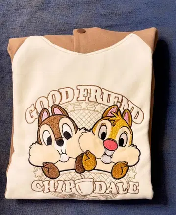 칩과 데일 Good friend 자수 후드티 M