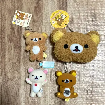 리락쿠마 마스코트 키체인 세트