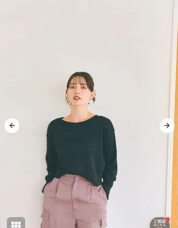 cohina 2way 넥 루즈 니트