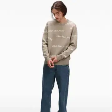CalvinKleinJeans 인스티튜셔널 올오버 스웨터