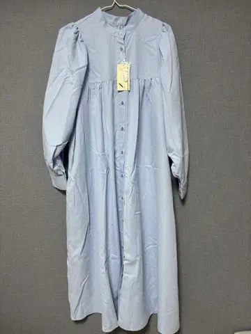 라이트 블루 긴팔 셔츠 원피스