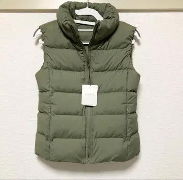 새상품 PLST 리버서블 다운 베스트 가을 겨울 카키