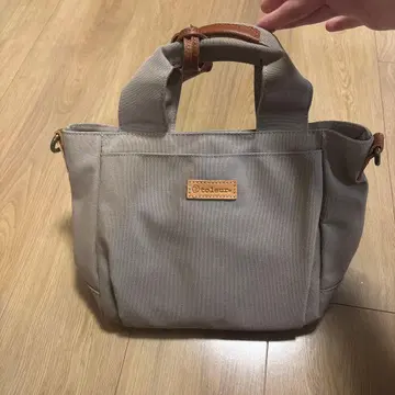 베이지 캔버스 백