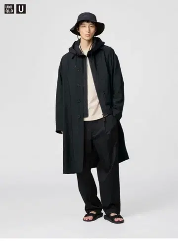새상품 UNIQLO U L 사이즈 오버 사이즈 스텐카라 코트 ovy
