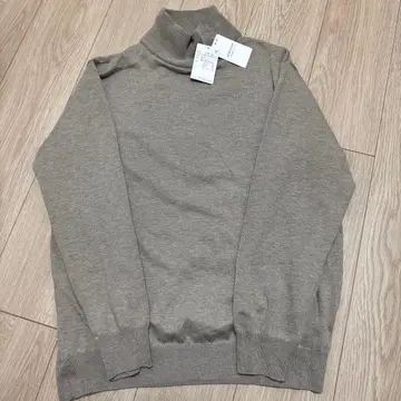 INHERIT 터틀넥 스웨터 L 베이지