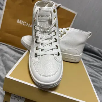 MICHAEL KORS 화이트 하이컷 스니커즈
