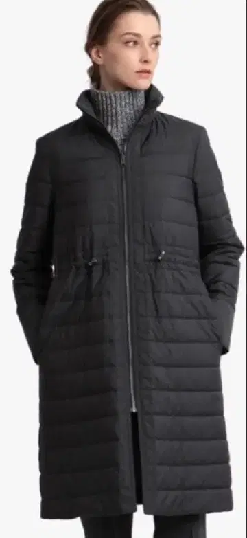 띠어리 럭스 리버서블 다운 코트 블랙