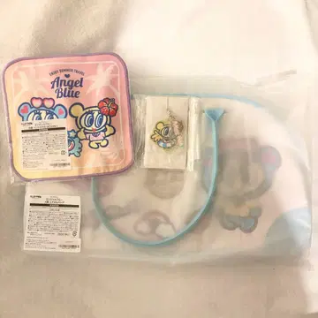 에니마이 복권 엔젤 블루 에나멜 백 타월 아크릴 키링