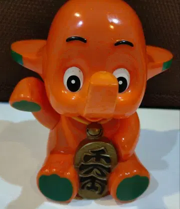 사토짱 천만량 마네키 저금통 사토제약 오렌지 코끼리 저금통 B
