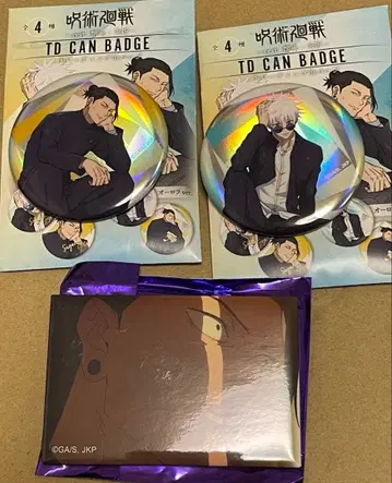 주술 플라자 로프트 게토 고죠 캔뱃지 세트