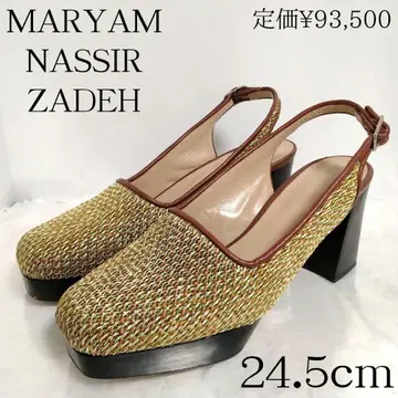 마리아 시어 뮬 청키힐 스트랩 24.5cm