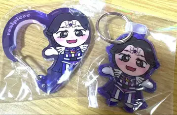 하라주쿠 페스티벌 리얼 피스 느낌 아크릴 하트 카라비너 라이트 키링