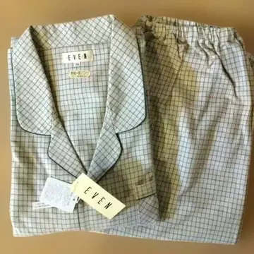 EVEN 체크 무늬 남성용 긴팔 파자마 LL 사이즈 새상품