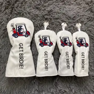 [새상품] 4세트 도라에몽 골프클럽 헤드커버 1+FW+UT+UT 화이트